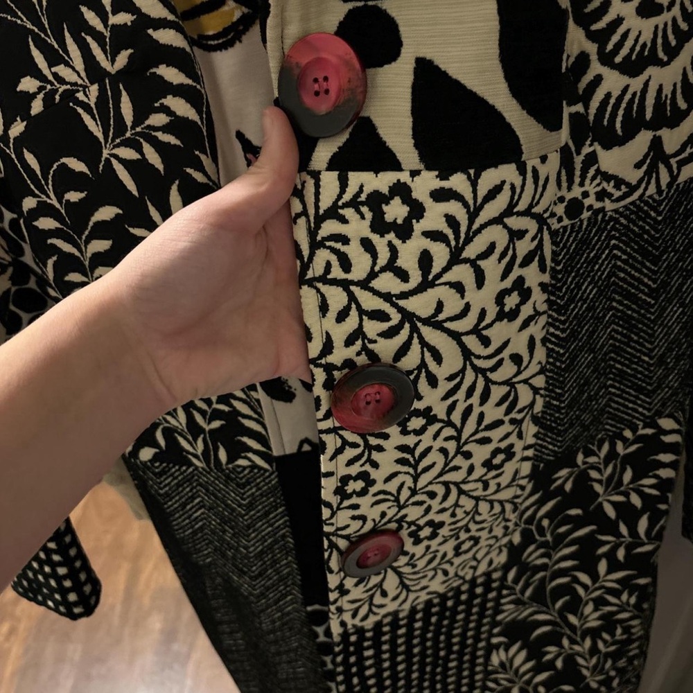 Vintage Patchwork Mid Length Coat - image 2